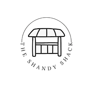 Logo of 'The Shandy Shack' with a simple design on a white background