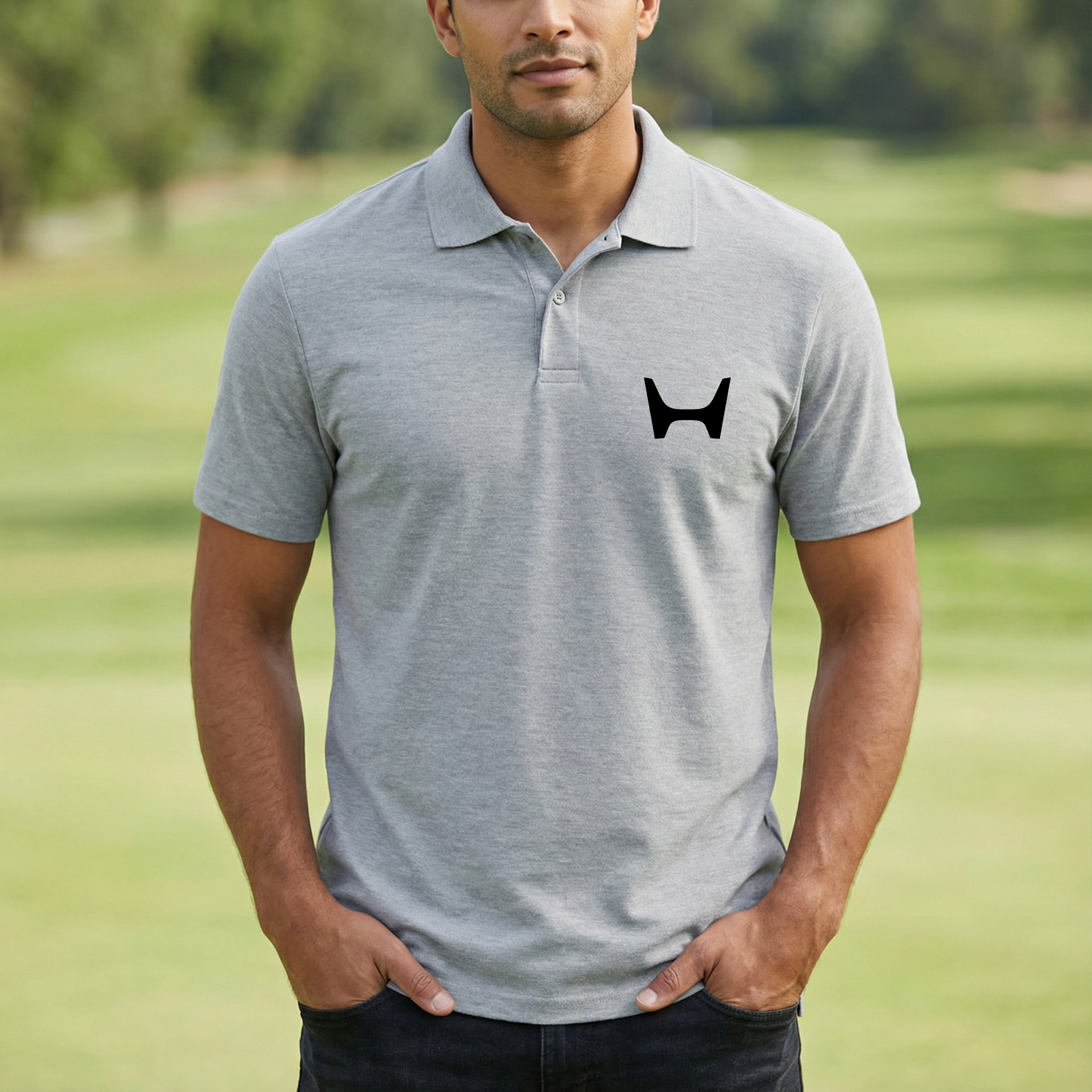 Polo with Black New Logo