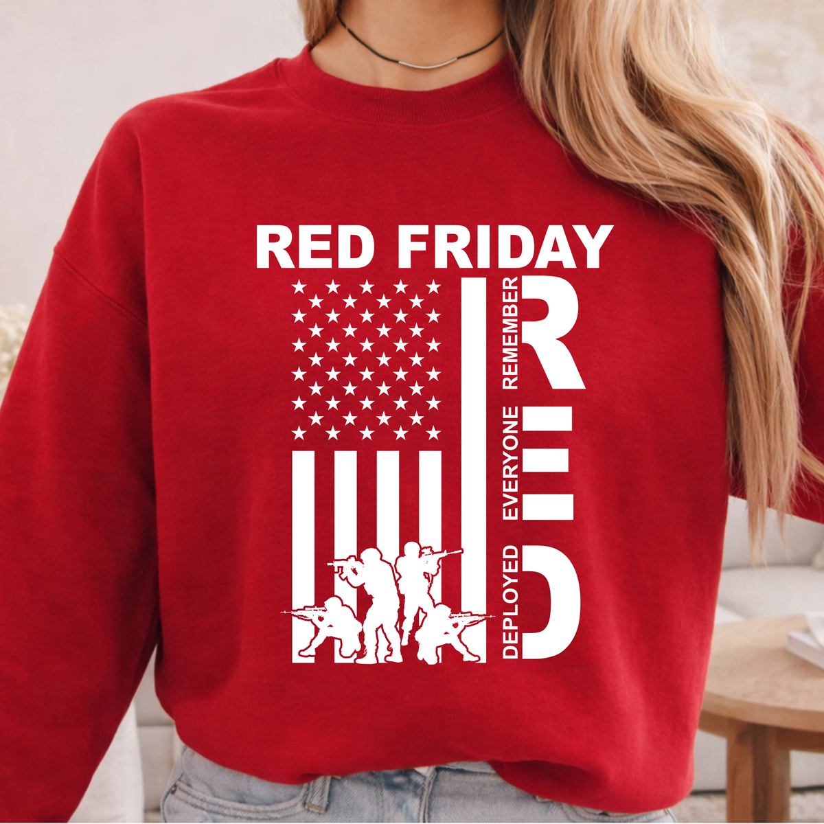 R.E.D Flag/soldiers shirt