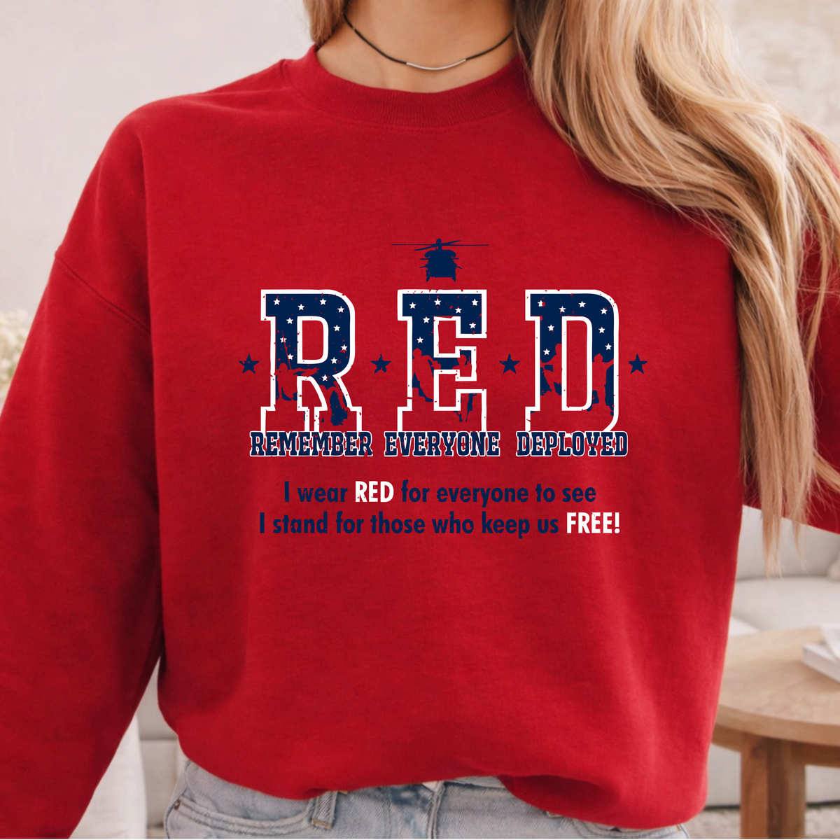 R.E.D Red White and Blue shirt