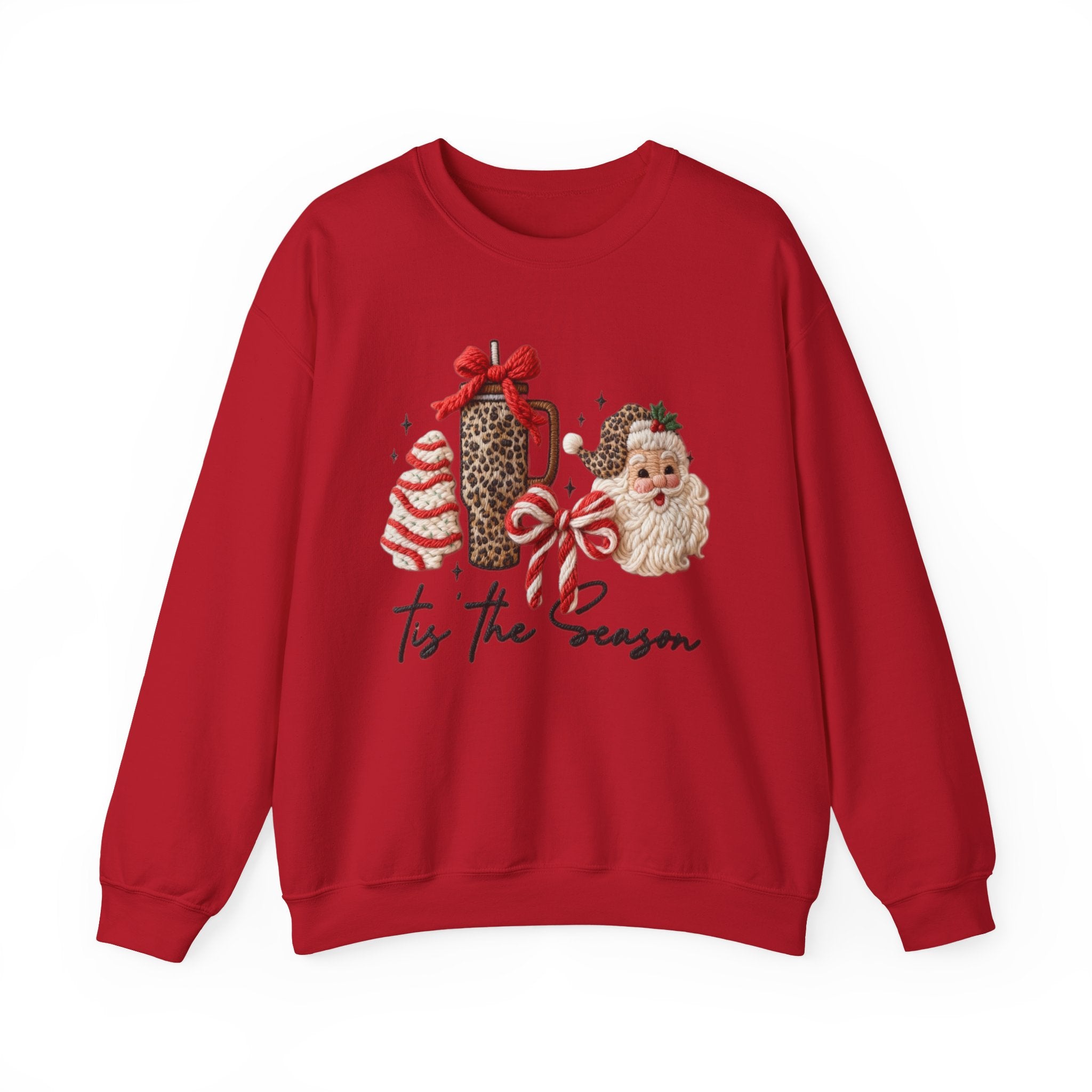 Faux Yarn Christmas Crew Neck