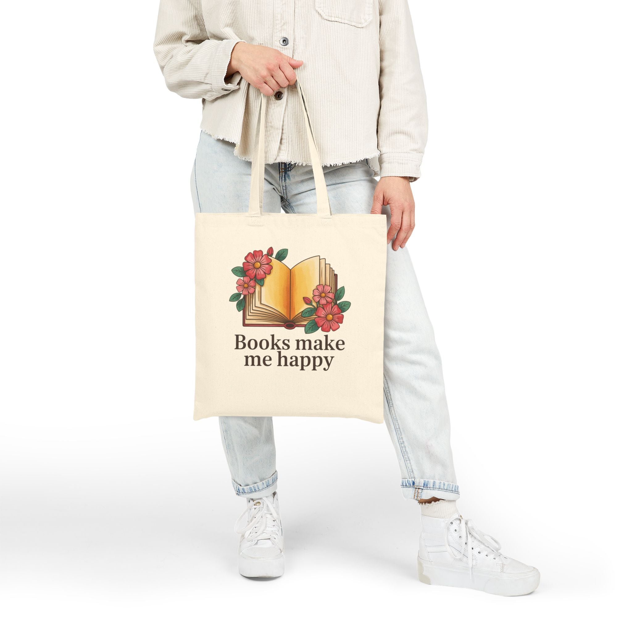 Books Make Me Happy Tote Bag
