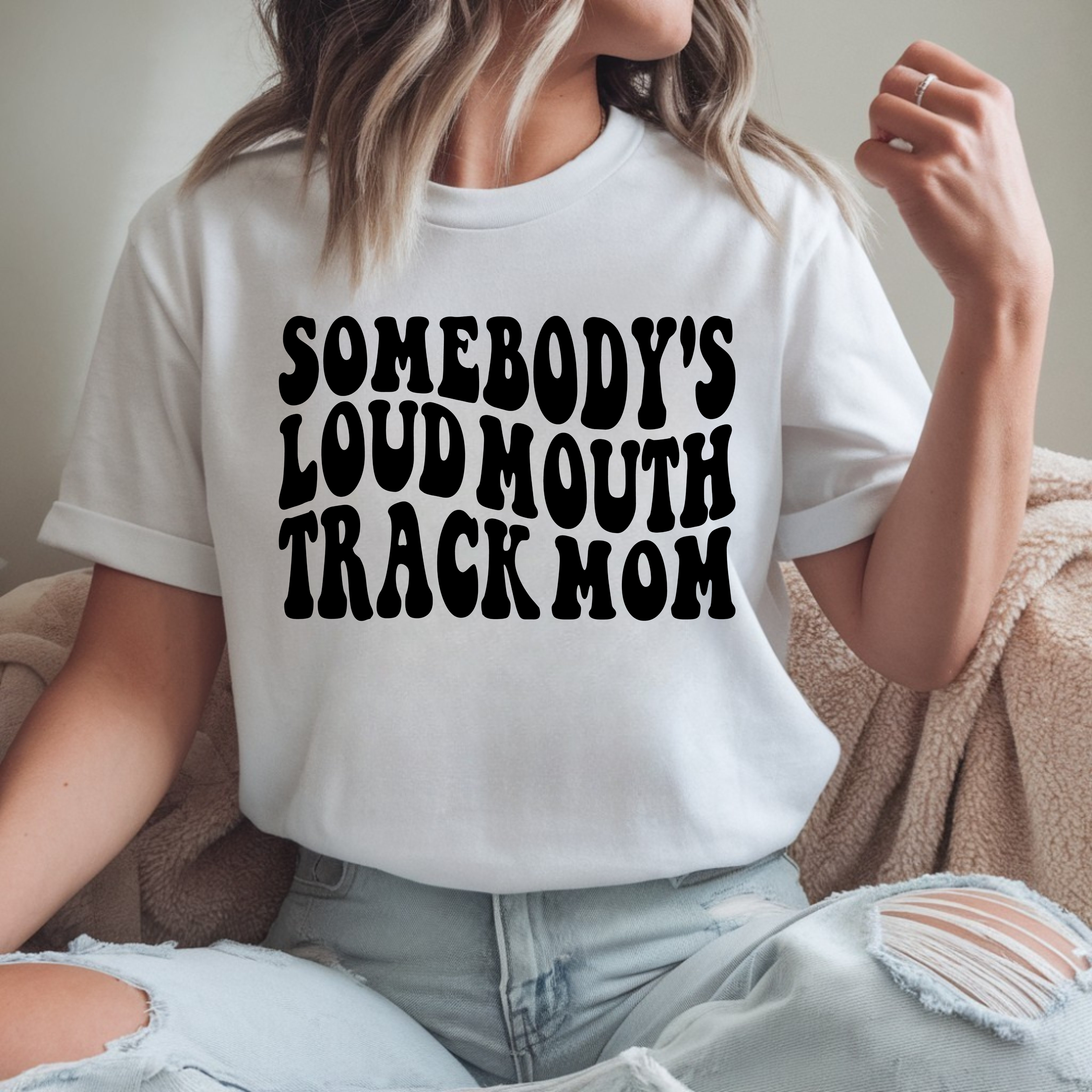 Loud Mouth Track Mom Shirt