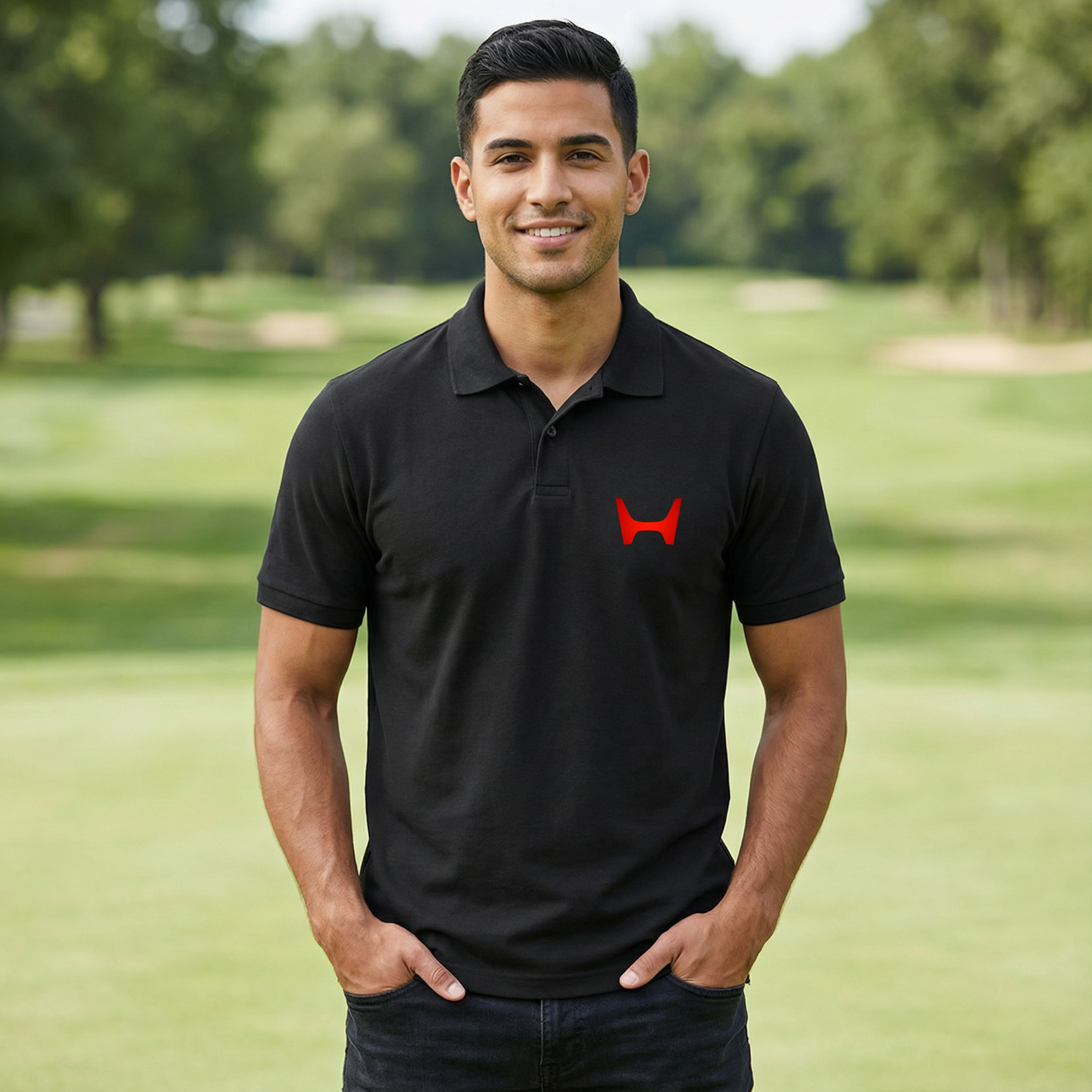 Polo with Red New Honda Logo