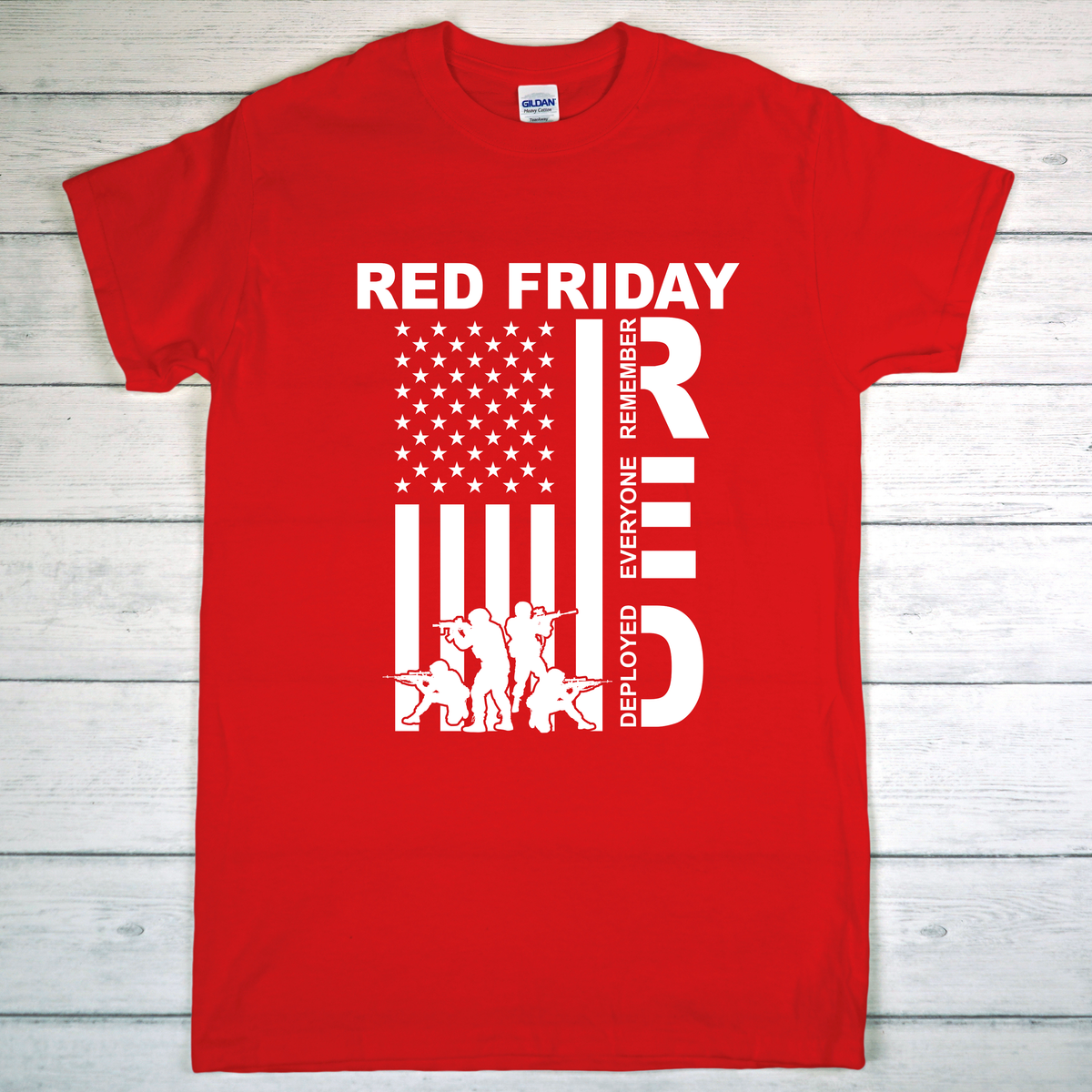 R.E.D Flag/soldiers shirt