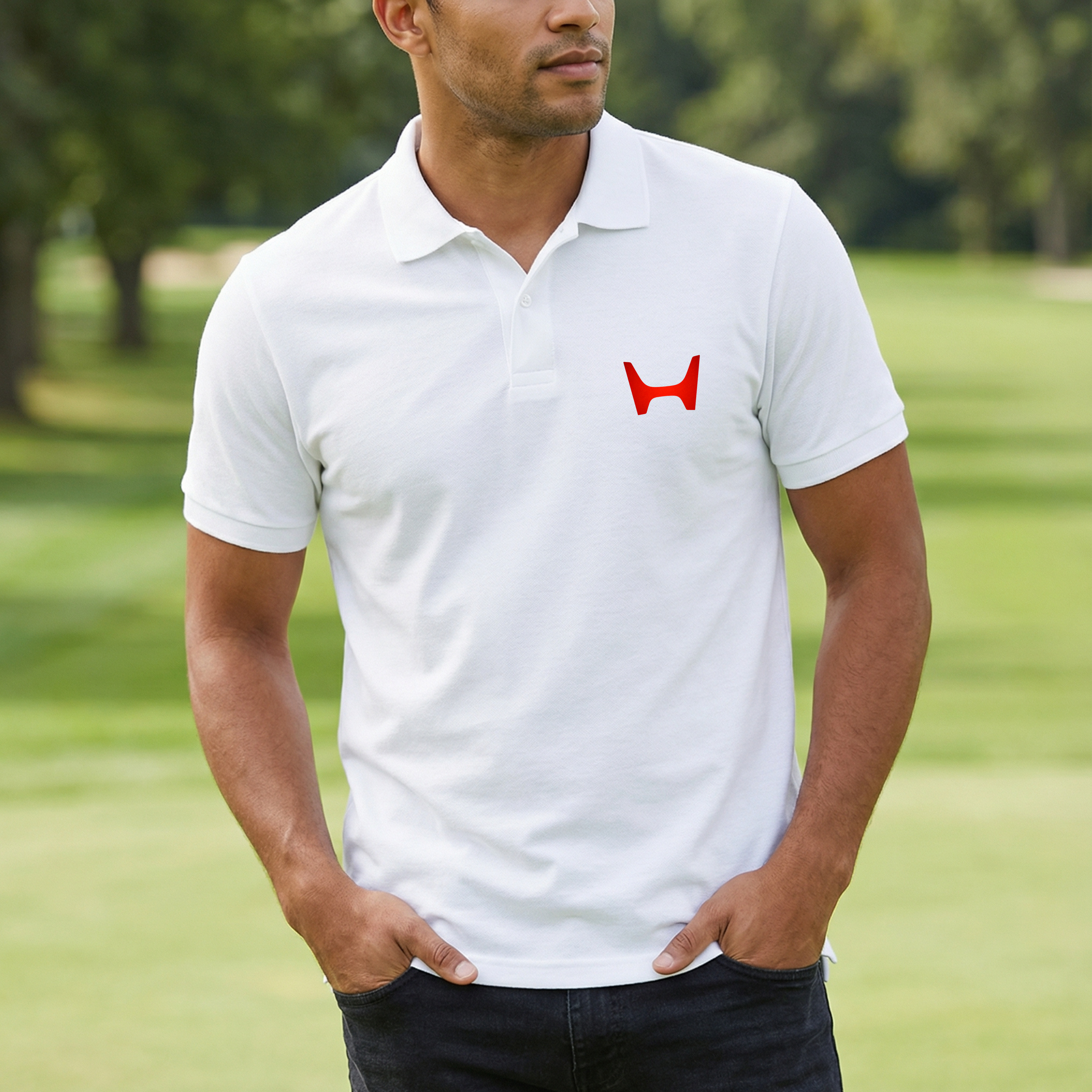 Polo with Red New Honda Logo