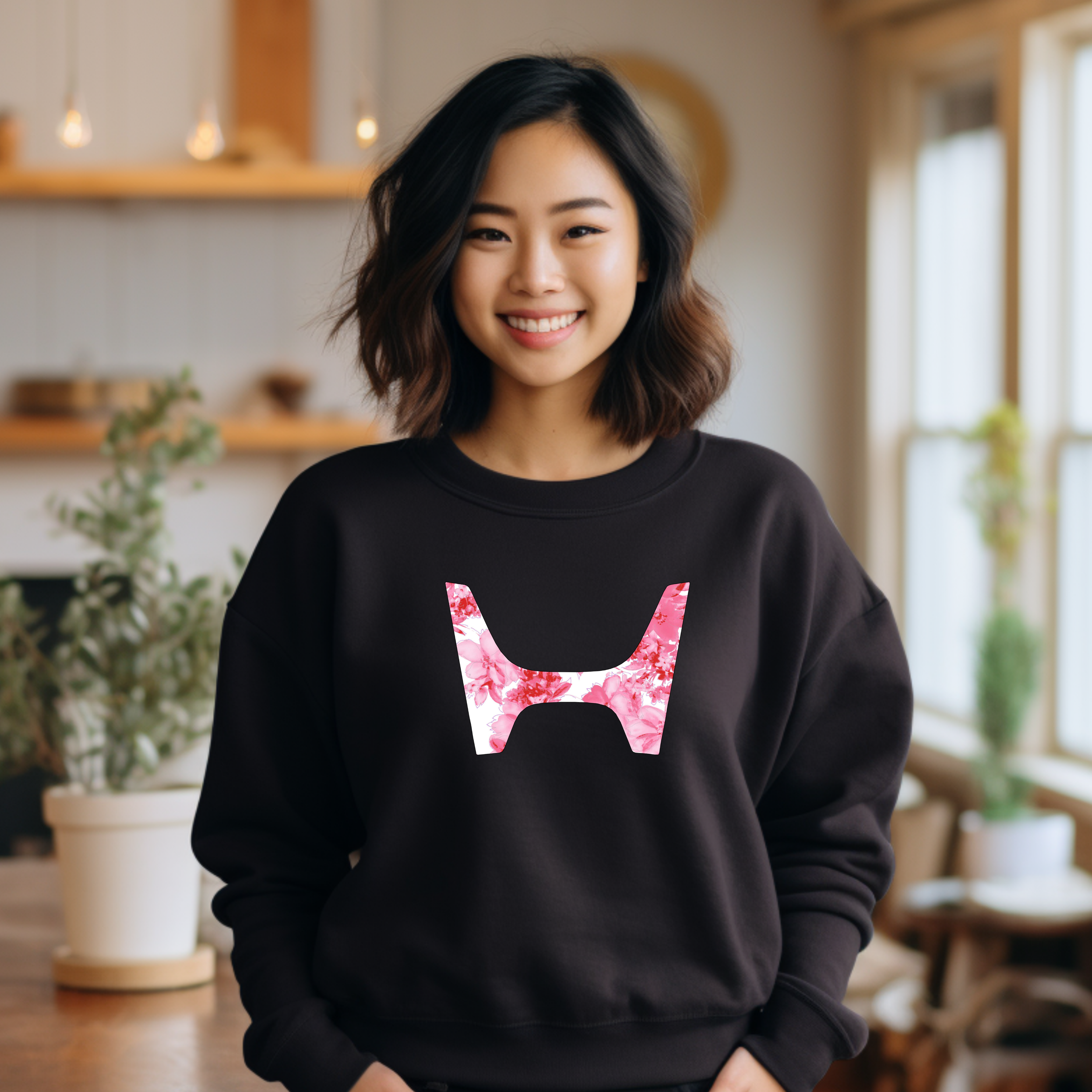Floral Honda Logo Crewneck