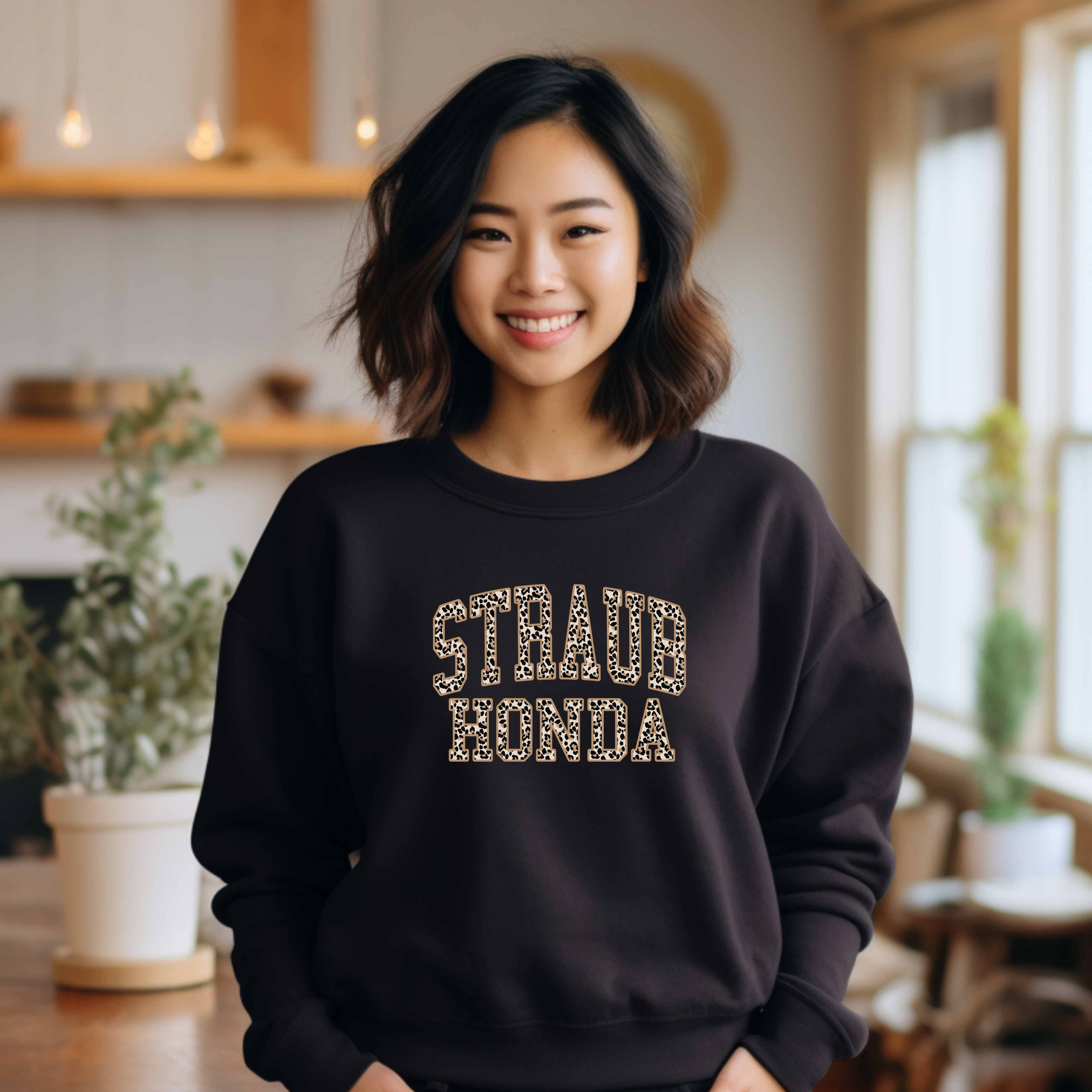 Cheetah Straub Honda Crew Neck
