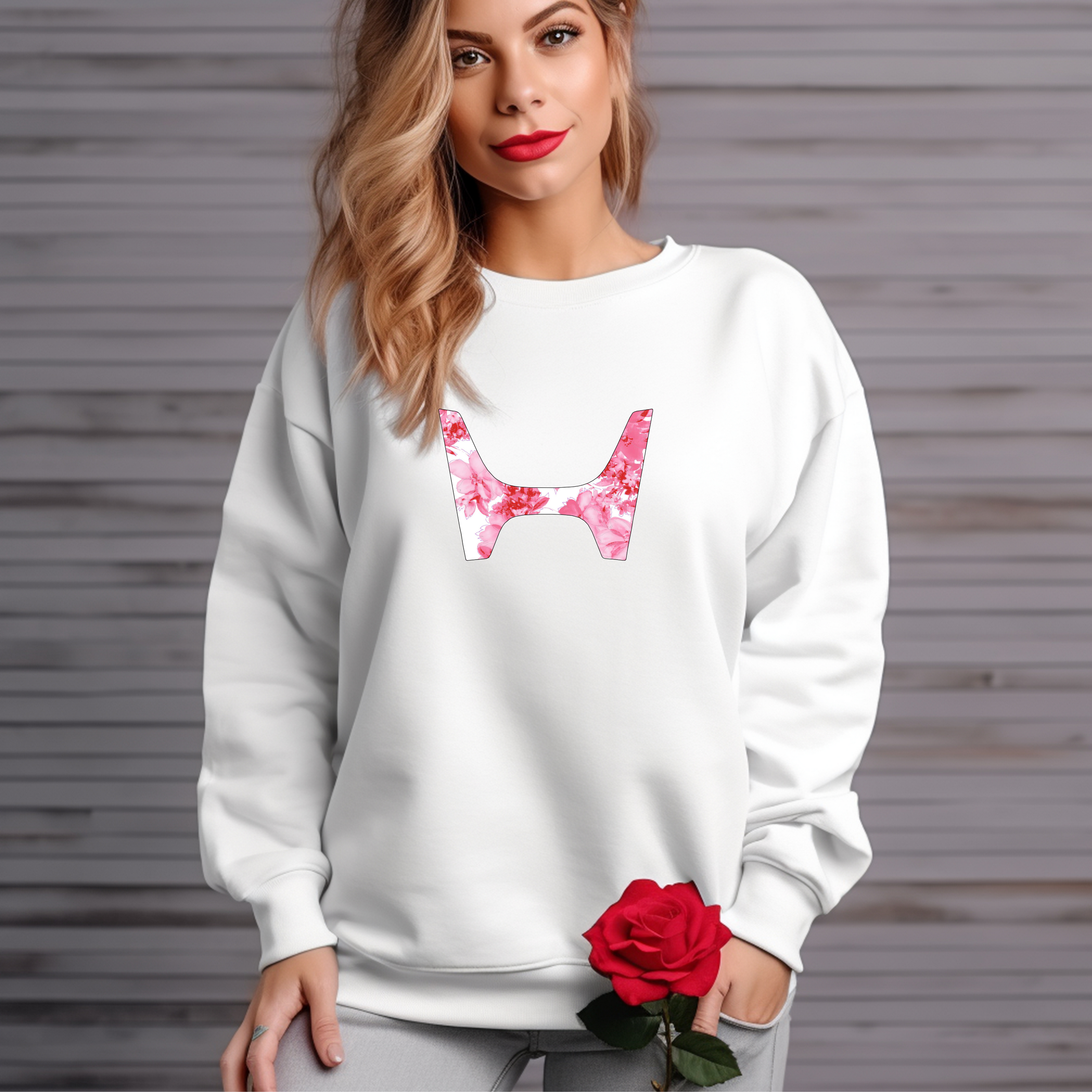 Floral Honda Logo Crewneck
