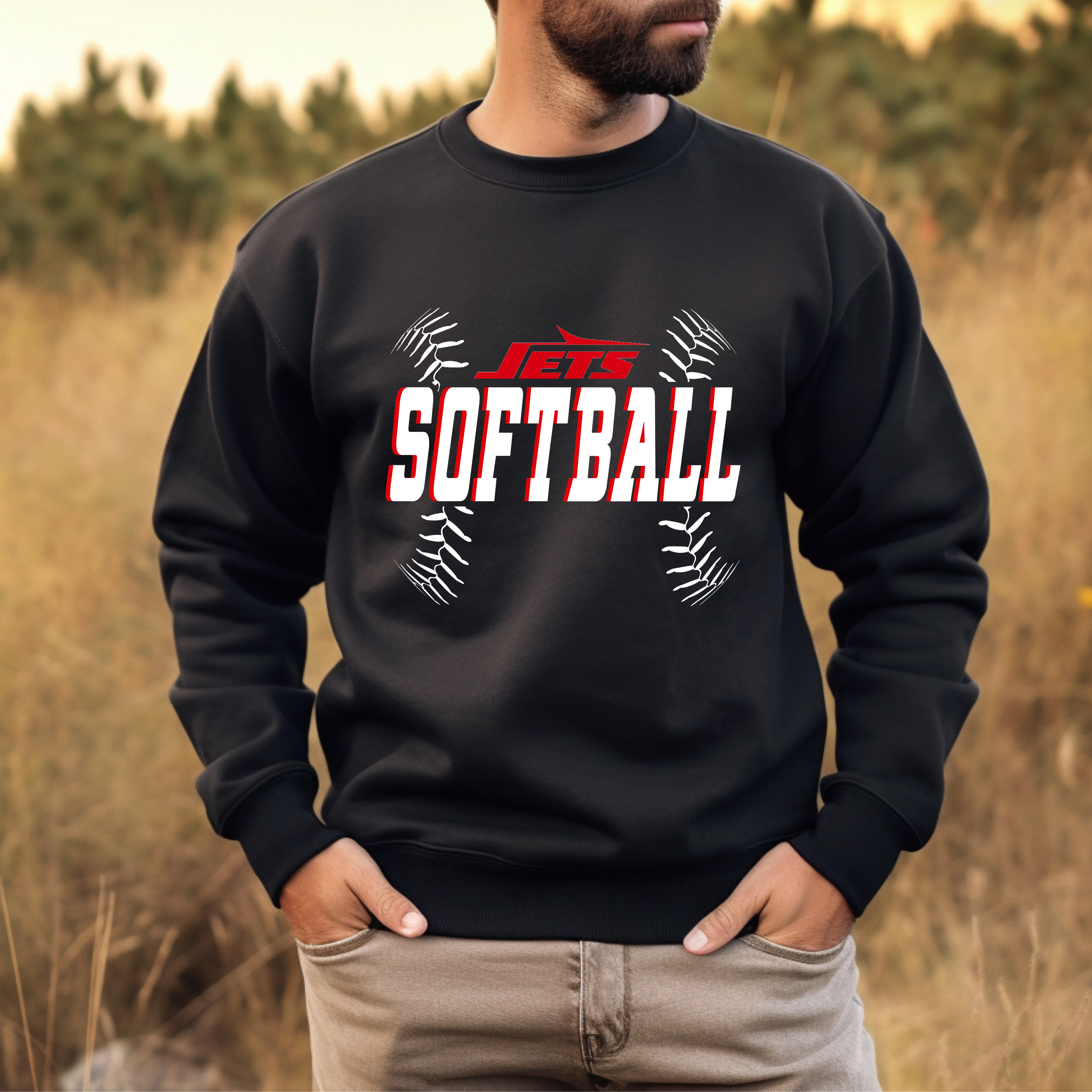 Jets Softball Shirt in Black