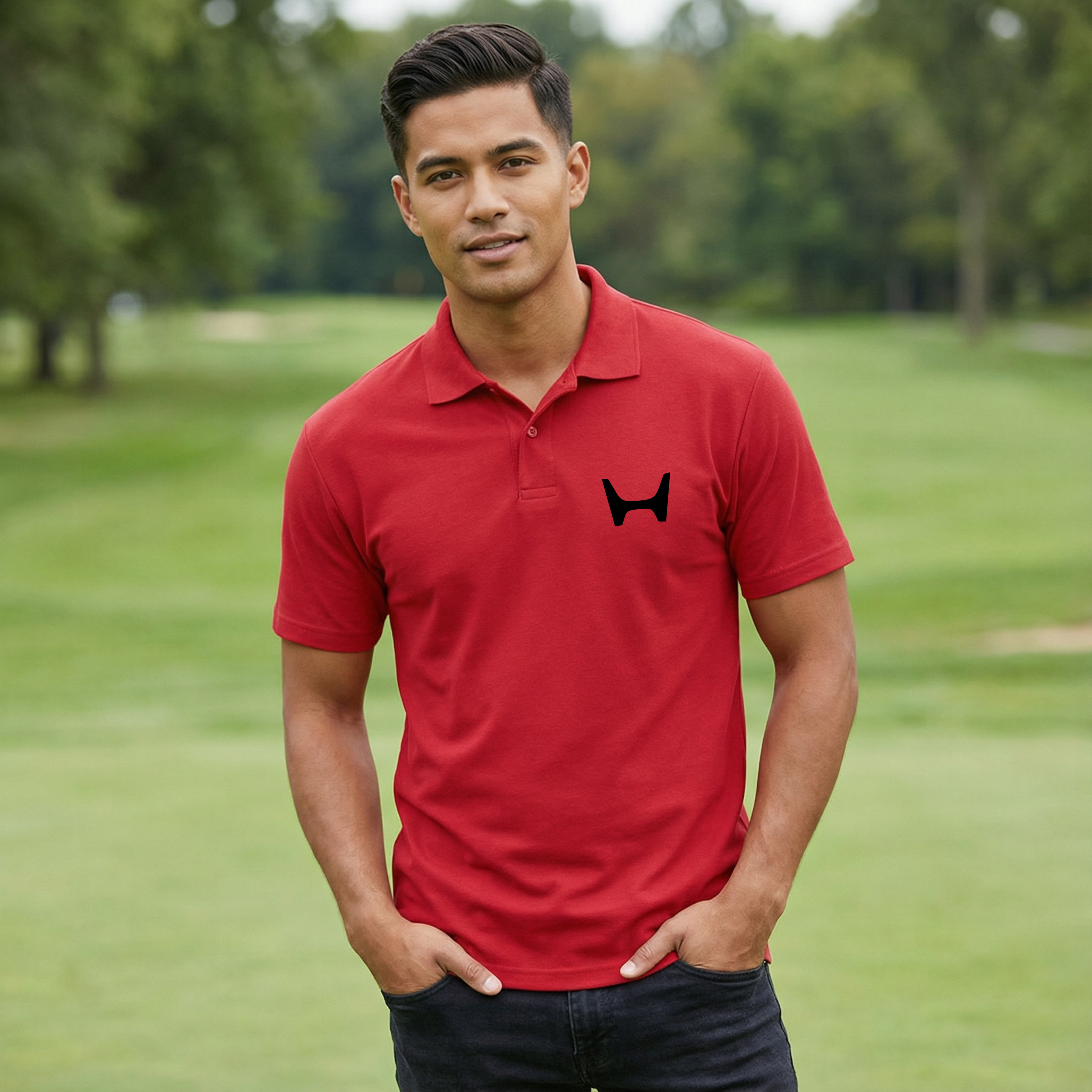 Polo with Black New Logo