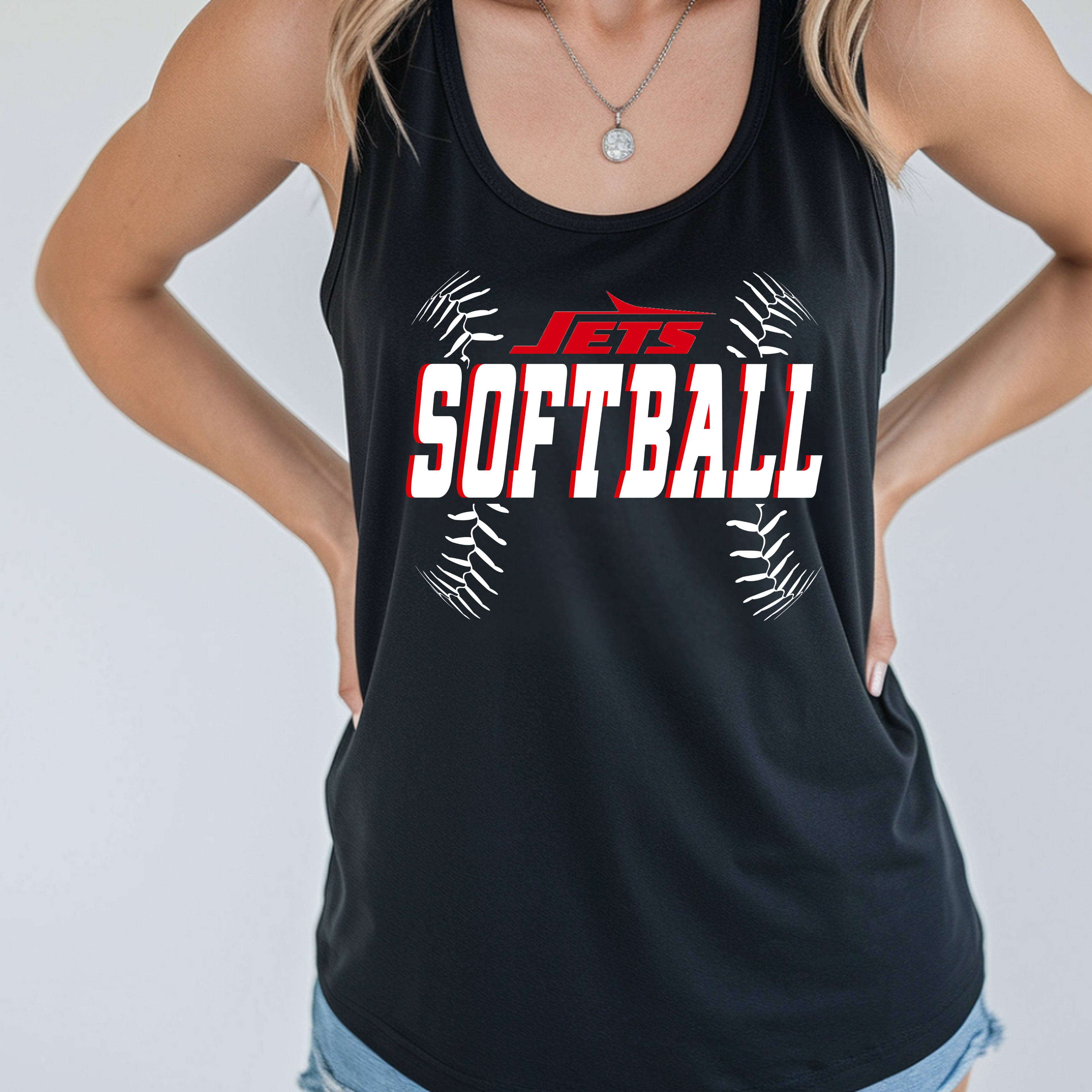 Jets Softball Shirt in Black