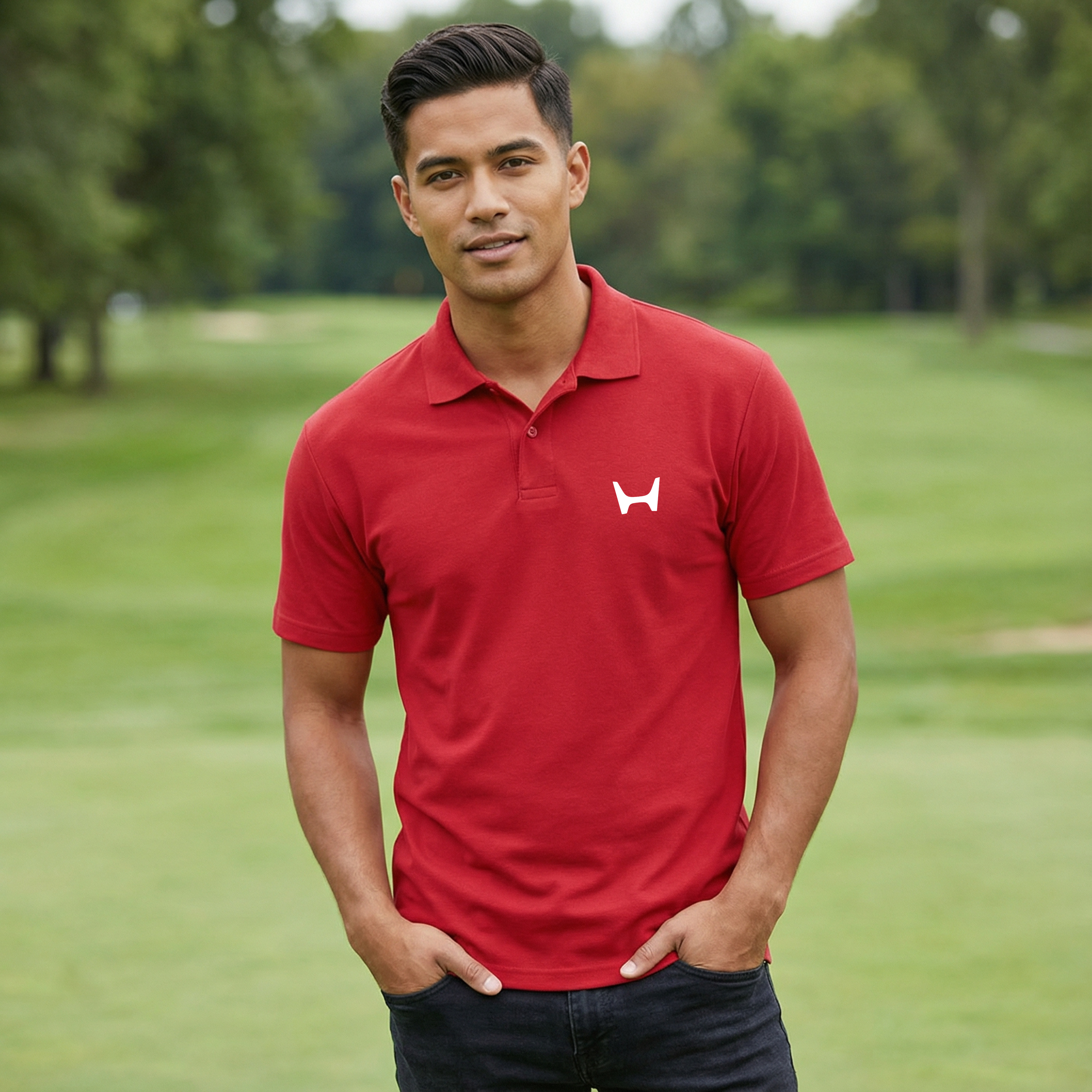 Polo With White New Honda Logo