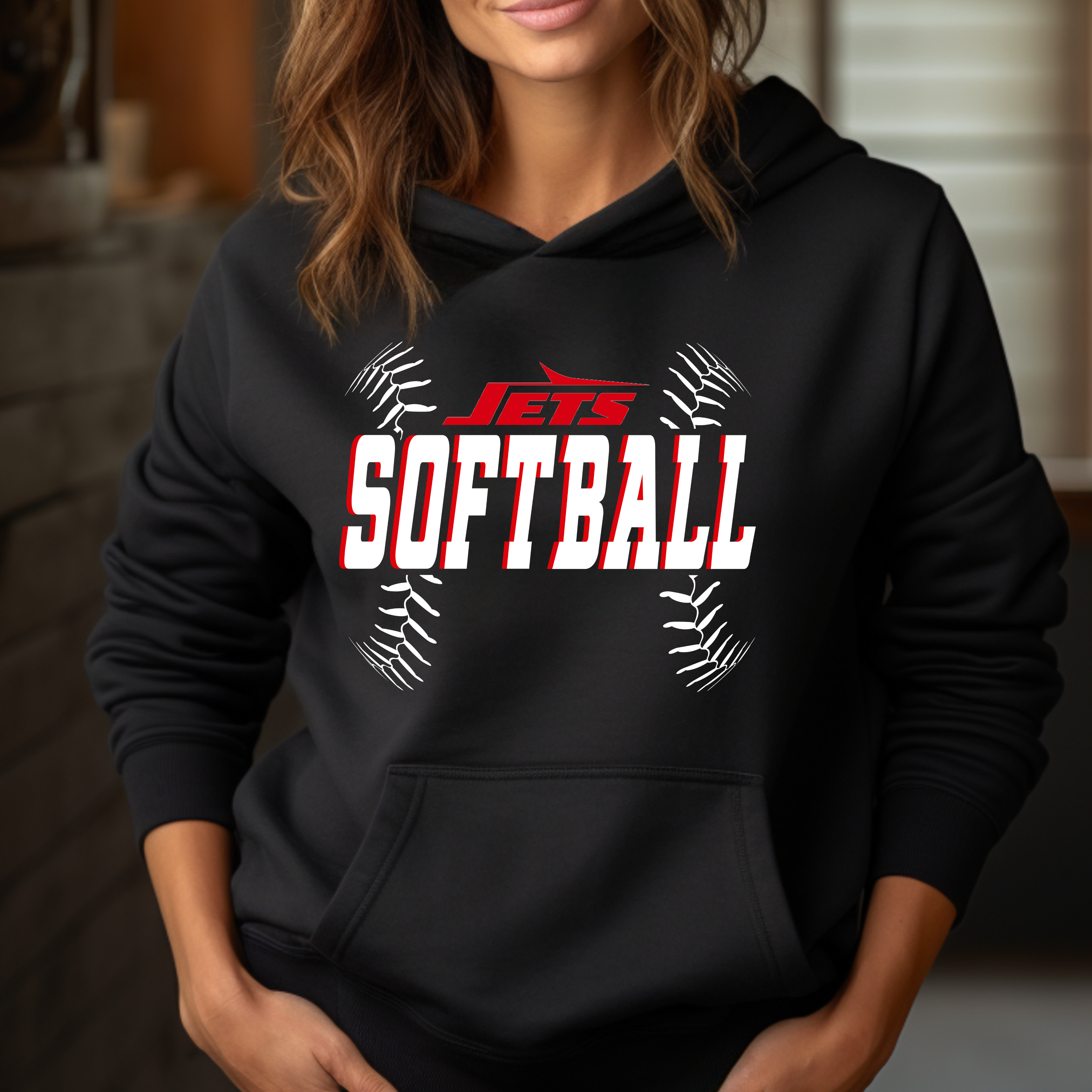 Jets Softball Shirt in Black