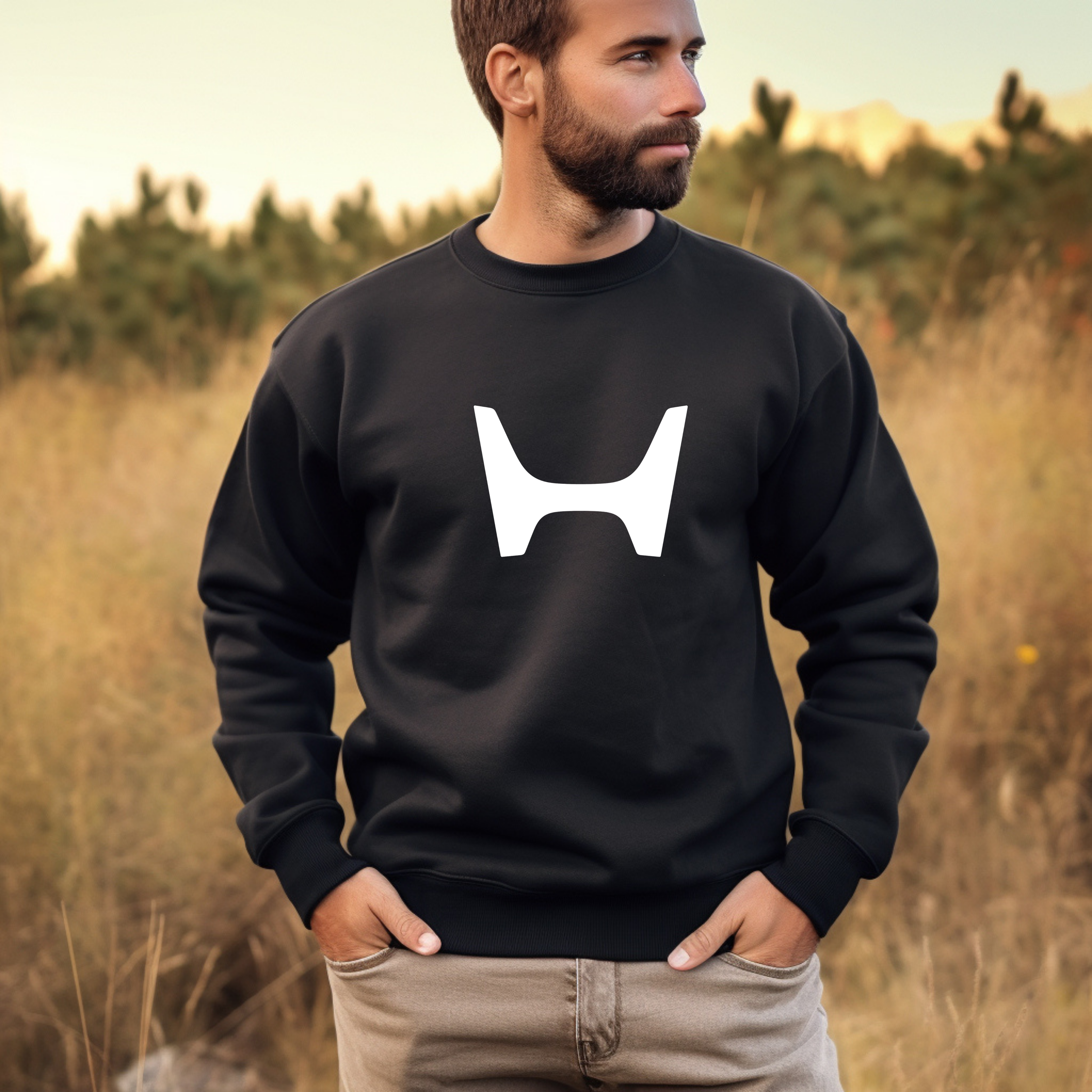 White Straub Honda Crewneck