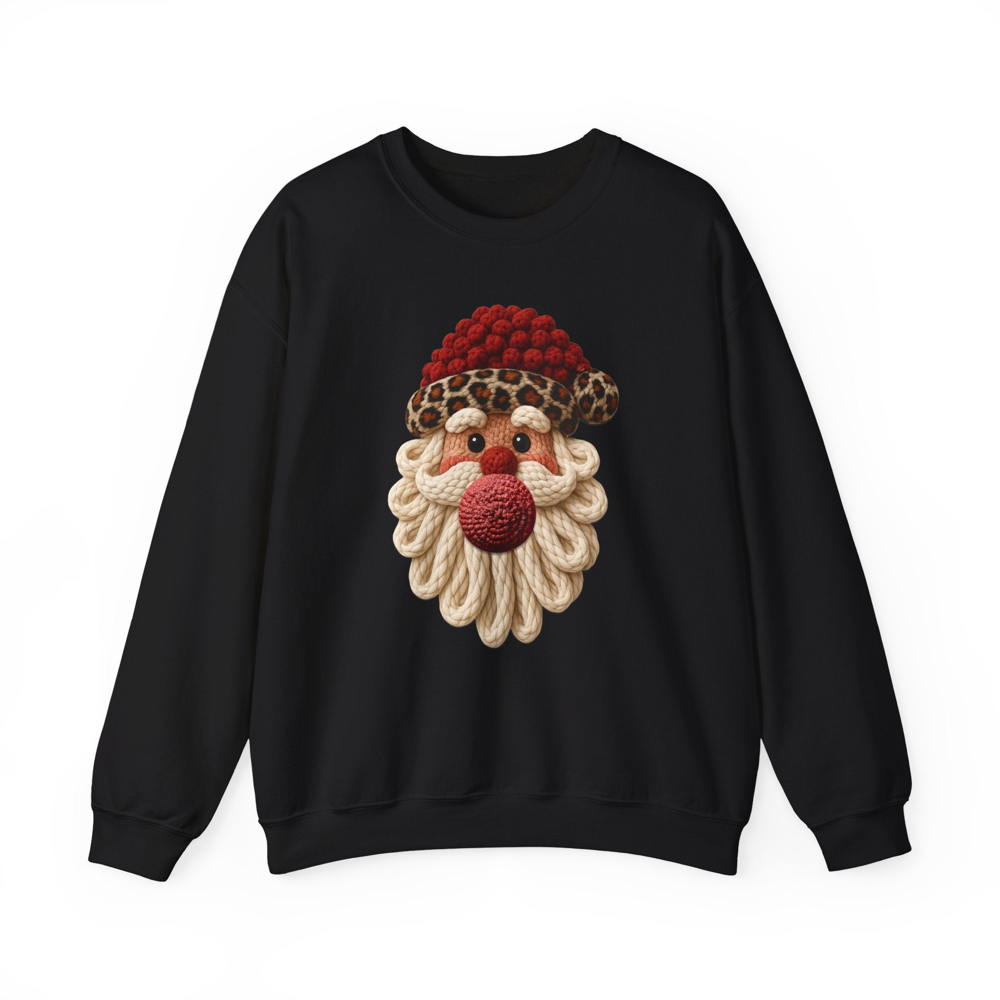 Faux Yarn Santa Crew Neck