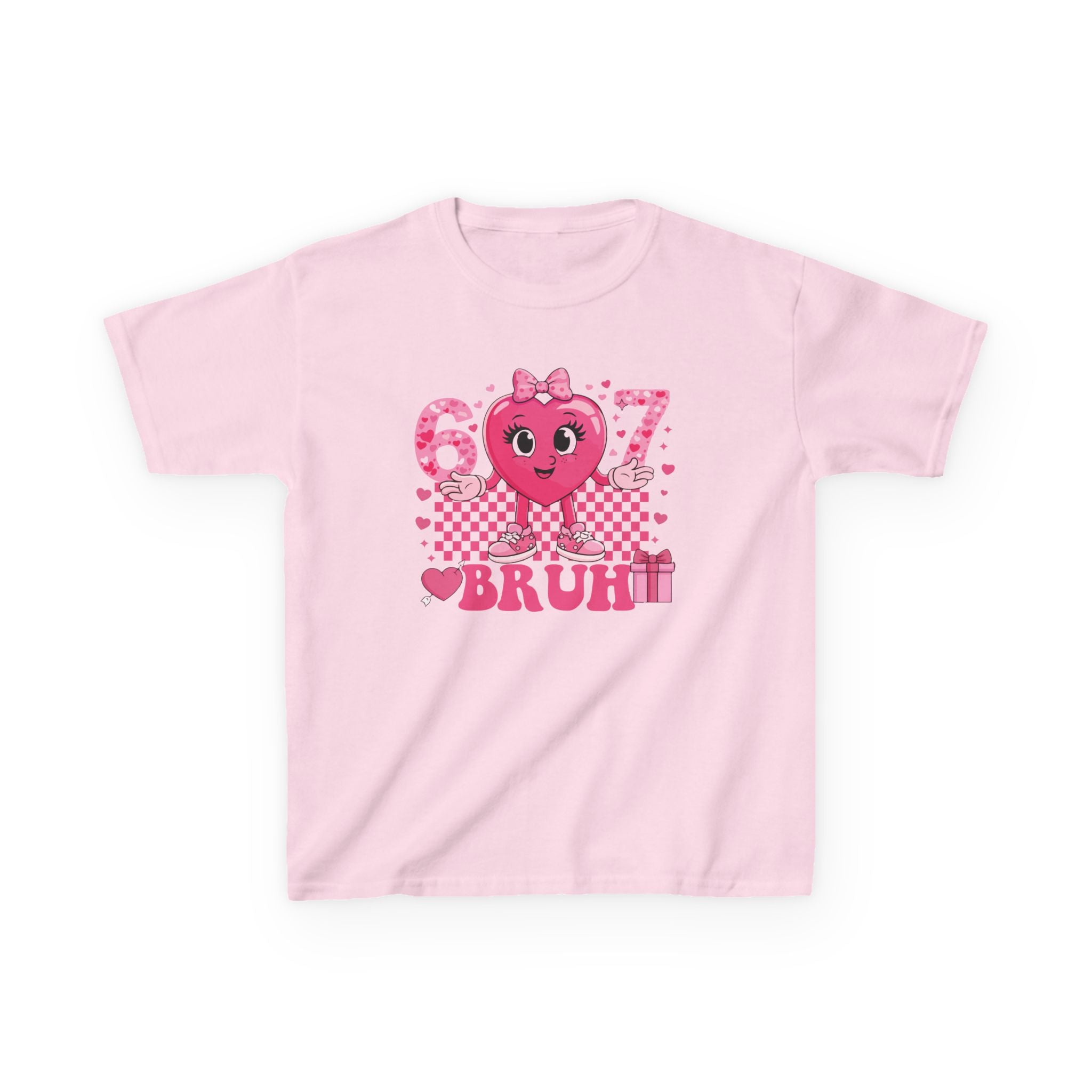 Girl 6 7  Bruh Valentine's Day Shirt