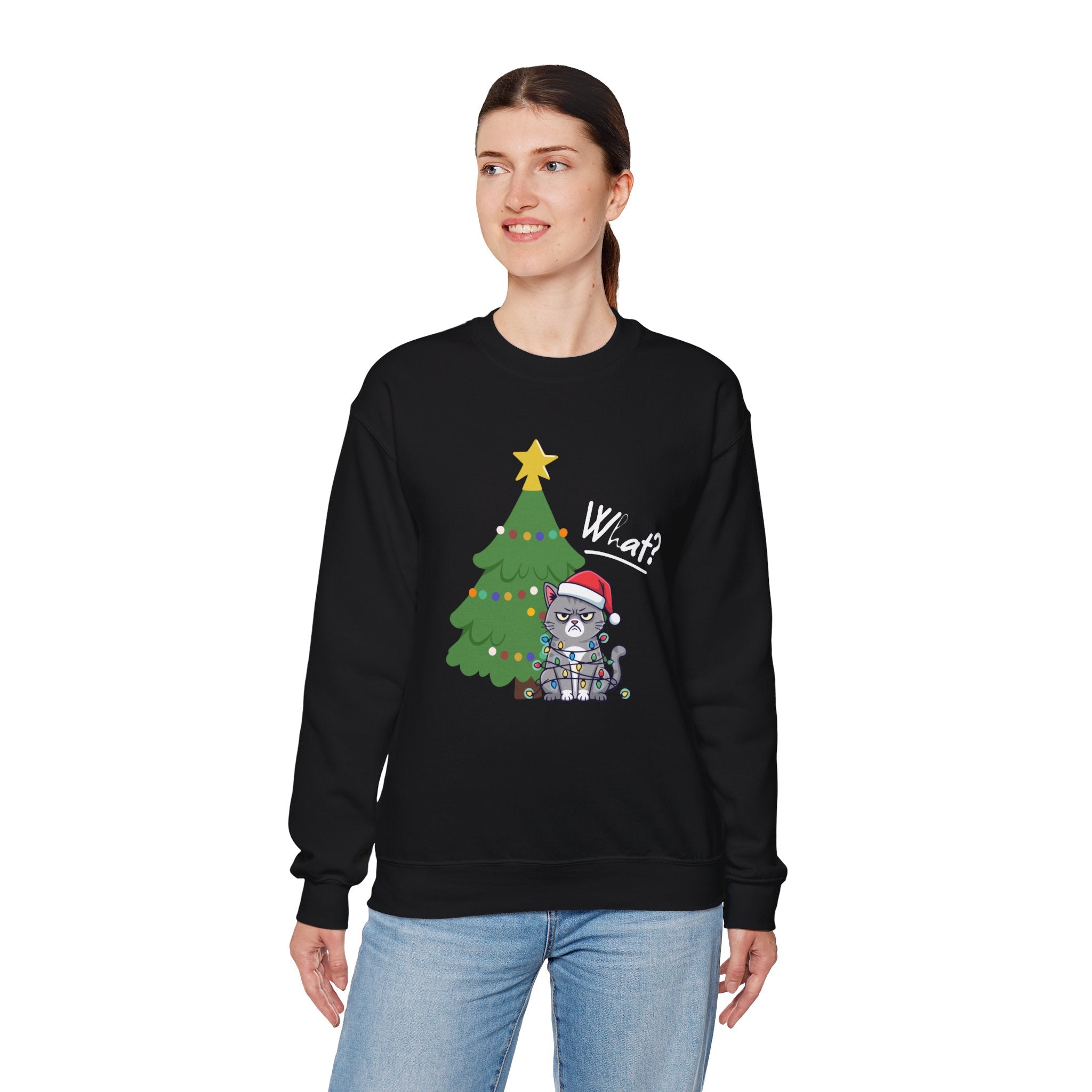 Cat Lovers Christmas Crew Neck