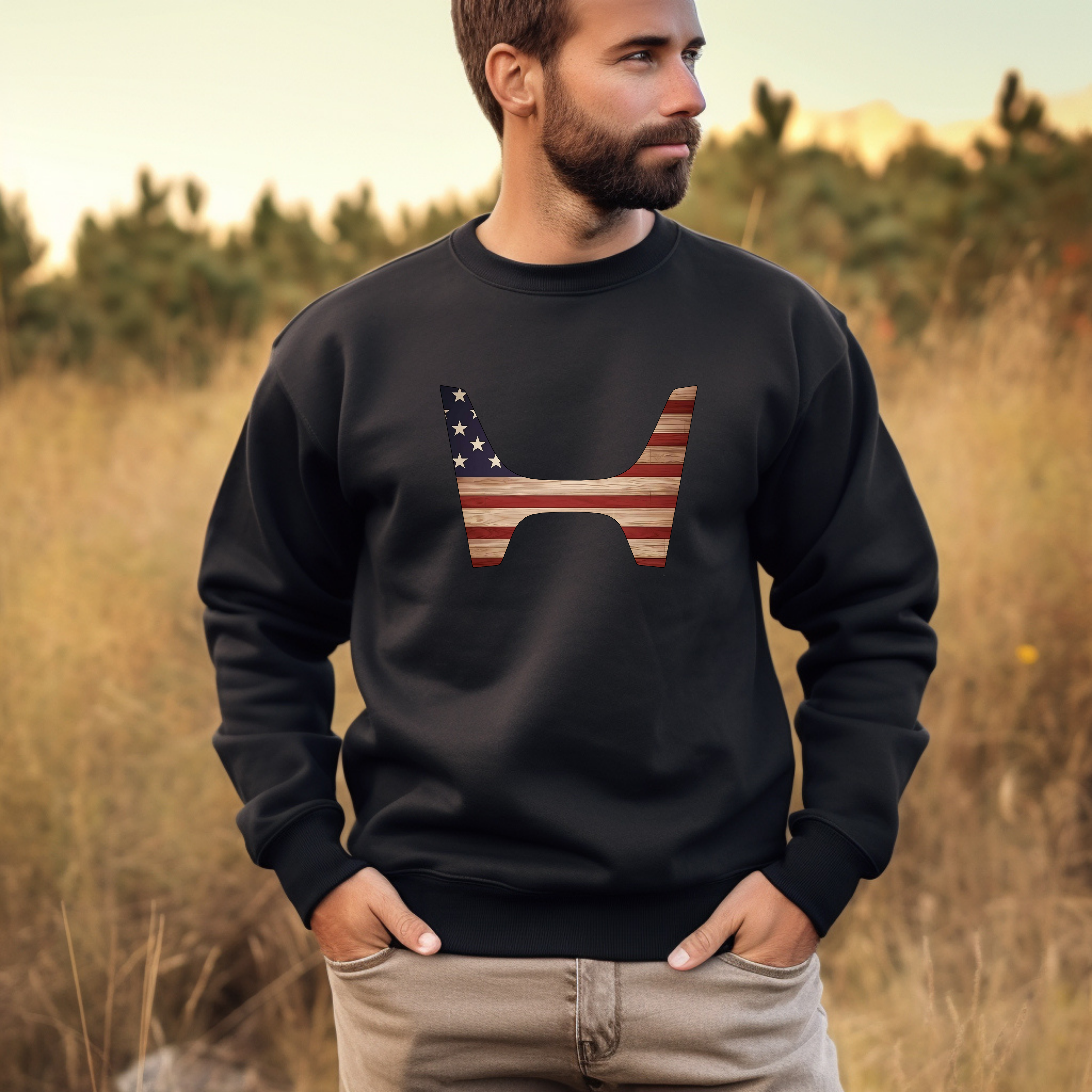 Flag Honda Logo Crewneck